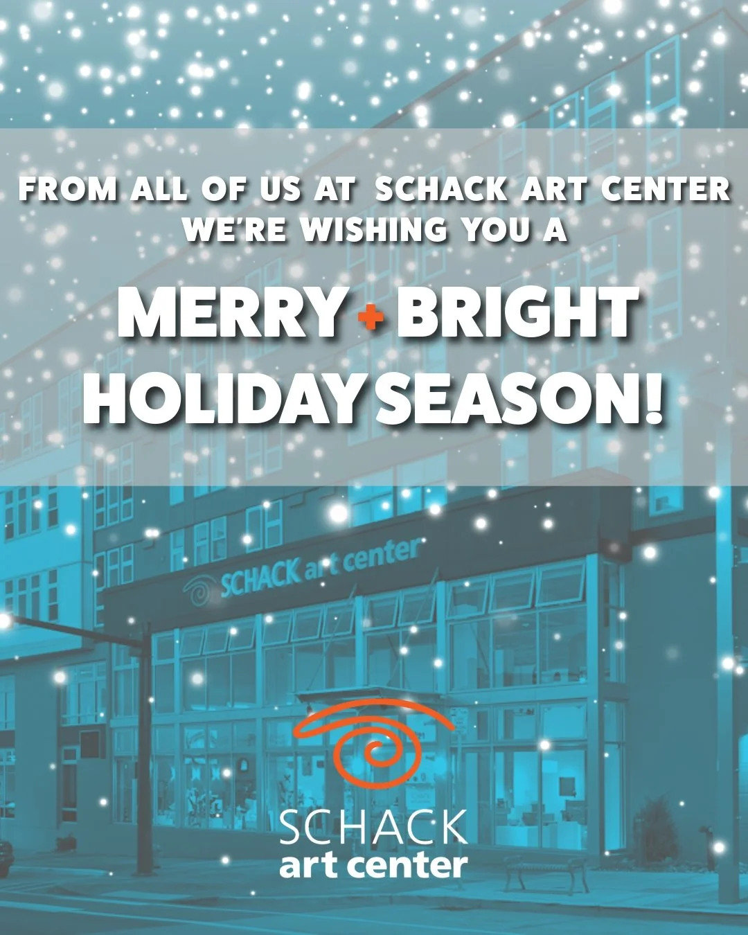 From all of us at Schack Art Center, we're wishing you a merry + bright holiday season! 

#schackartcenter