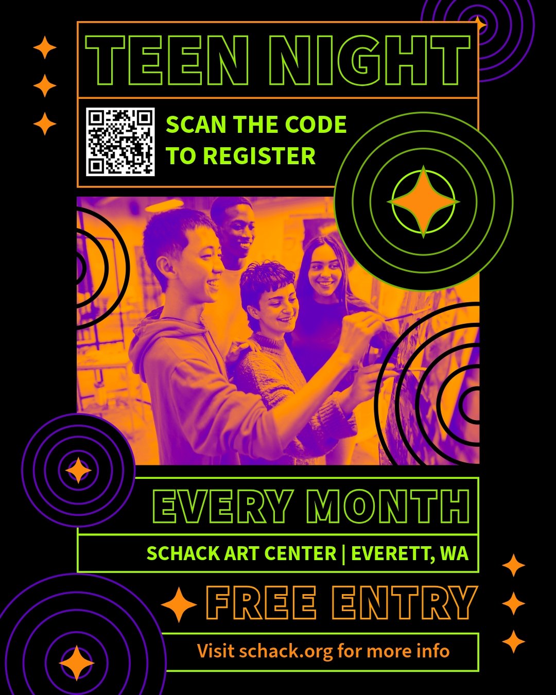 TEEN NIGHT IS BACK!

February 12 | 5-7PM

Join us for an after-hours night at Schack dedicated to getting your hands dirty and your ideas flowing. Experiment with clay, learn basic techniques, and create something uniquely yours in a relaxed, creativ