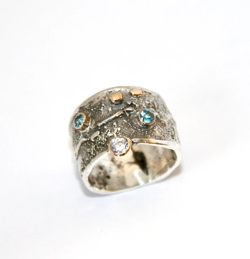 Reticulated & Fused Band with Stone Workshop