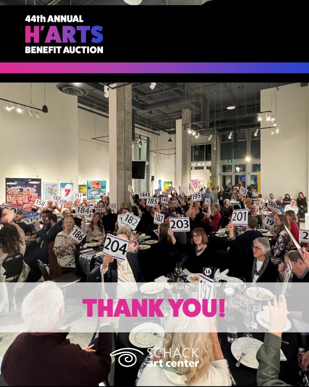What a night! Thank you to everyone who showed up, supported, and helped make our 44th Annual H&rsquo;Arts Benefit Auction &amp; Gala such a special evening.

Because of this incredible community, we were able to raise meaningful support for art educ
