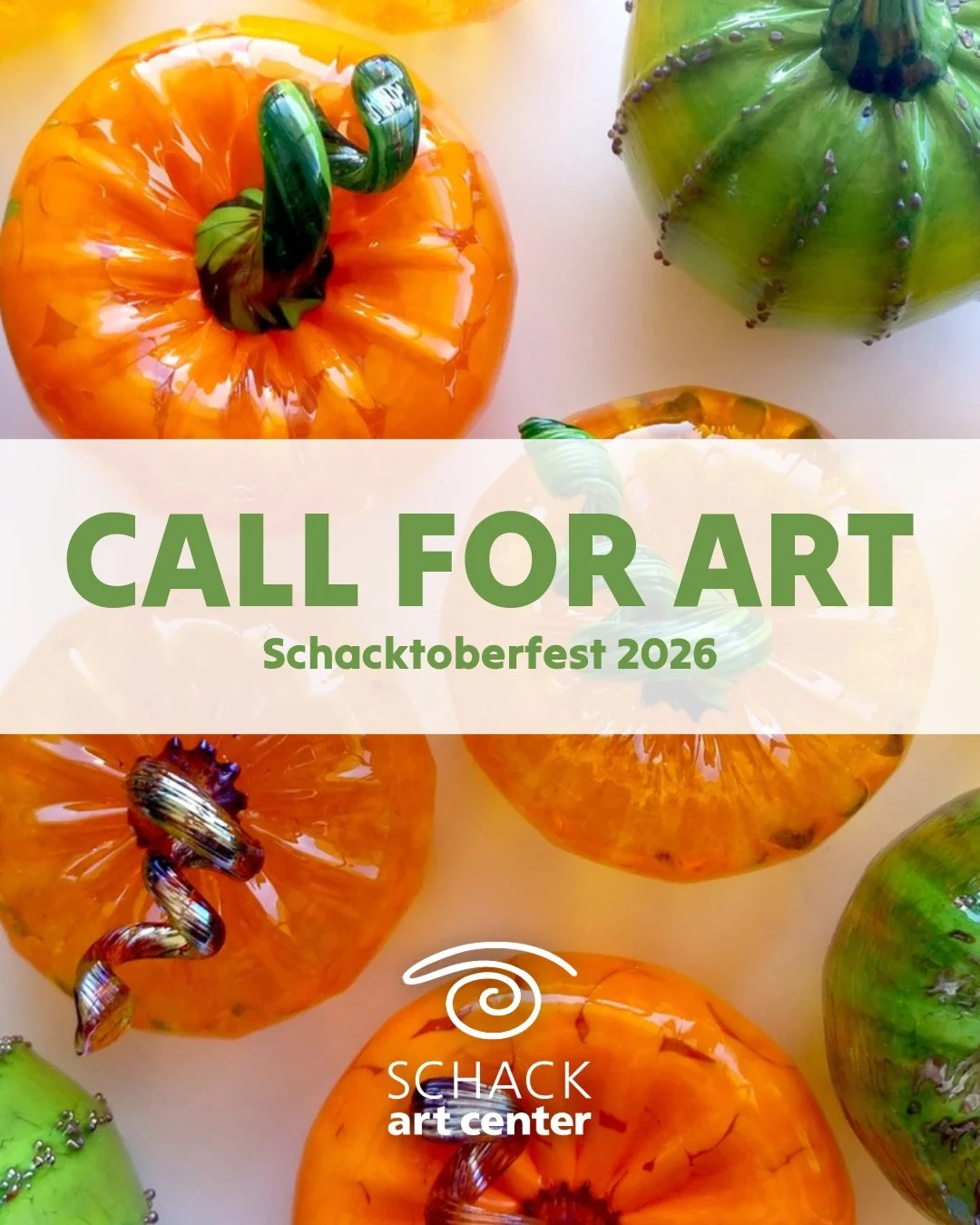 I know what you're thinking. Pumpkins already? Well our Annual Schacktoberfest celebration will be here before you know it and we wanted to make sure you had plenty of time to create!

The Schacktoberfest Call for Art is officially open!

We seek sub