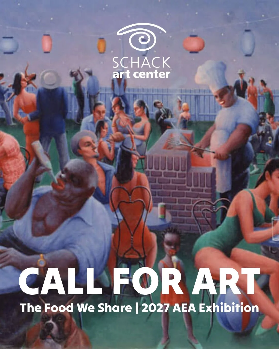 CALLING ALL FOR THE 2027 AEA EXHIBITION AT SCHACK!

The Food We Share
March 25 - May 22, 2027
Main and Mezzanine Galleries

For our 2027 Arts Education in Action exhibition, Schack Art Center is seeking artwork that explores, celebrates and examines 