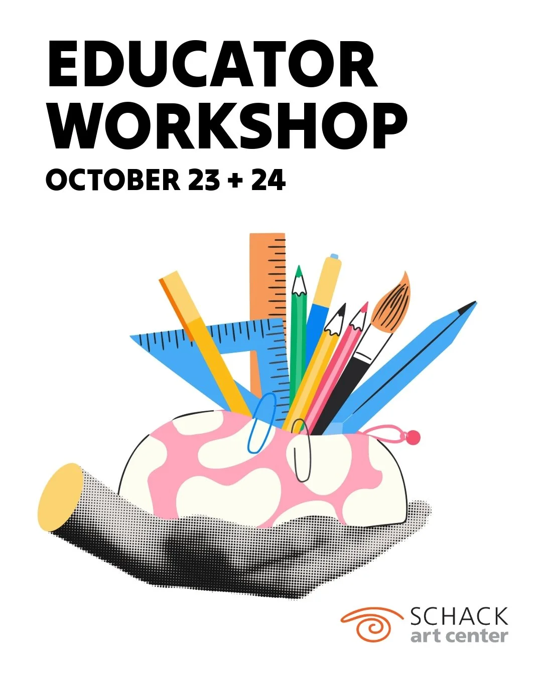 REGISTRATION NOW OPEN!

FALL EDUCATOR WORKSHOP - The Geometry of Creativity: Exploring the Intersection of Art and Math
October 23rd, 5-8pm and October 24th 8am-12pm

Our Fall Educator Workshop is packed with creativity, exploration, and geometry, as