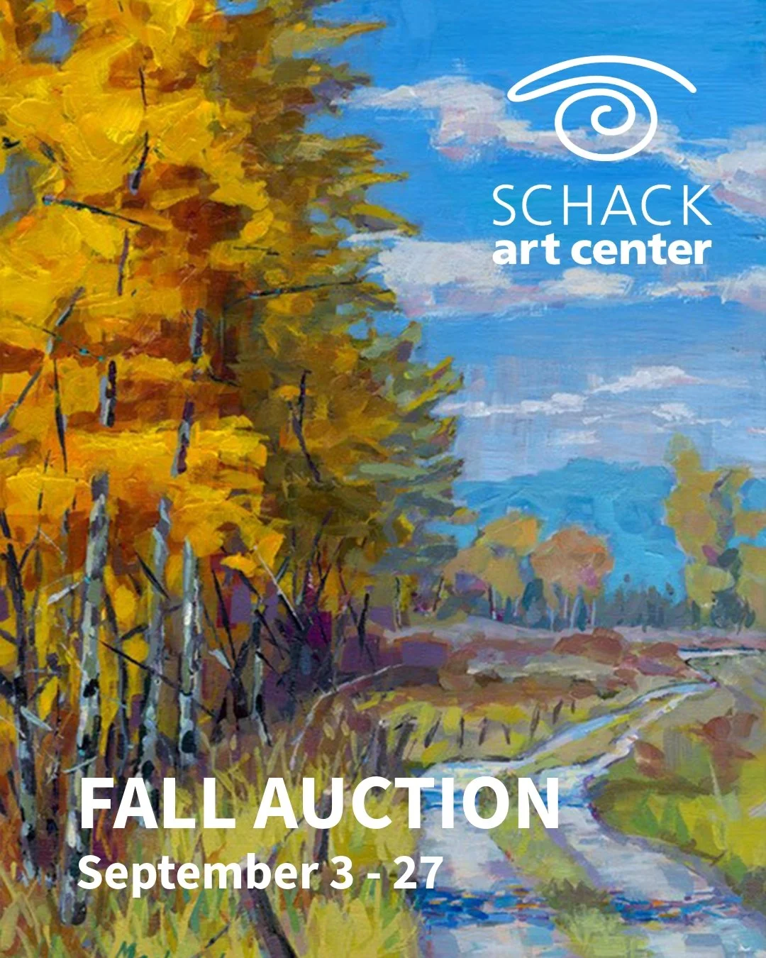 FALL SILENT AUCTION 
September 3&ndash;27, 2026
Auction closes September 27 at 5 PM

Looking to start or grow your art collection? Our Fall Silent Auction is a great place to find original artwork while supporting the Schack Art Center. Bidding opens