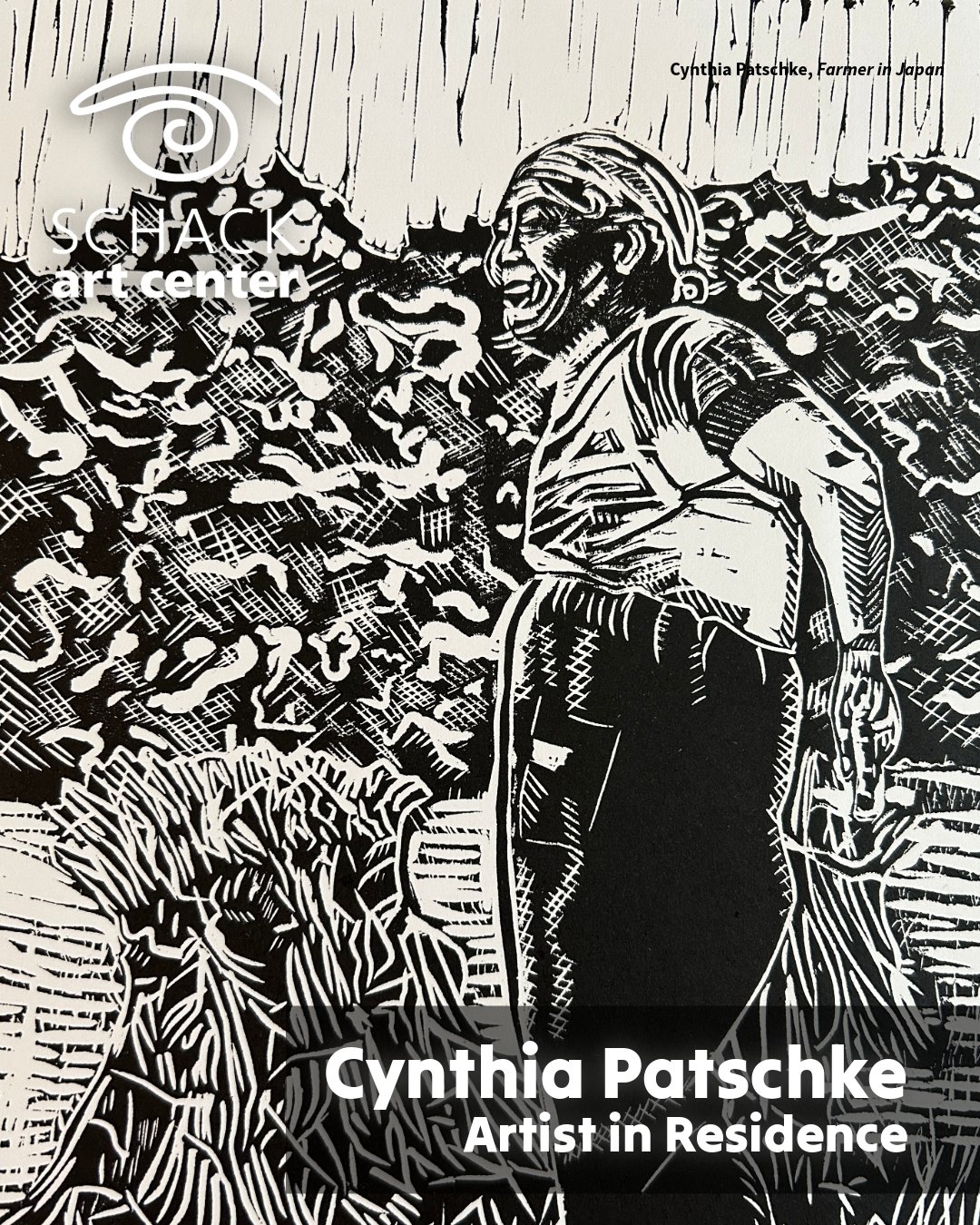 Our next Artist in Residence feature is Printmaker Cynthia Patschke!

From the Artist:

As I was winding down my career as a Deaf Ed teacher, in 2024, I spotted a woodblock print of a peasant child in a vintage shop. The artist was Kiyoshi Saito, who