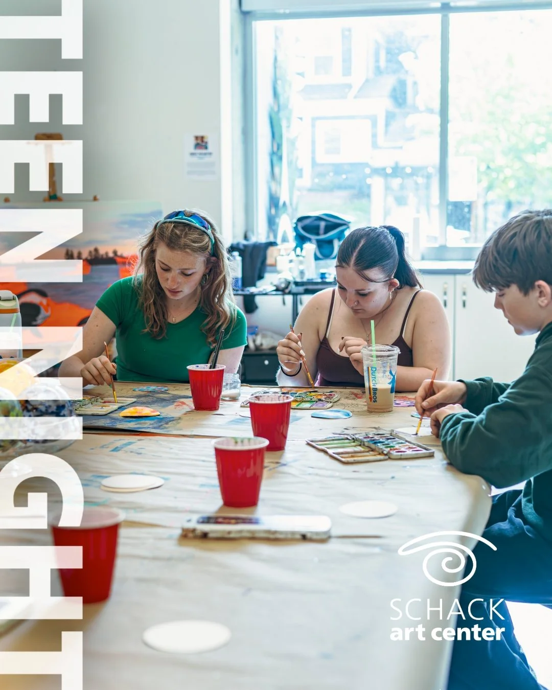 Get ready for Teen Night at Schack Art Center!

Join us this Thursday, October 15 from 5-7 PM for a FREE night of creativity! Dive into the world of Wearable Art with local artists Shannon Danks &amp; Dimitri Tasakos. Plus, watch glassblowing in acti