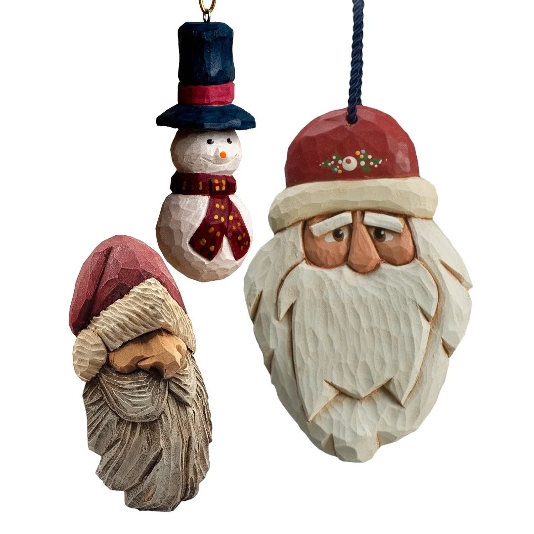 Carving Wooden Christmas Ornaments