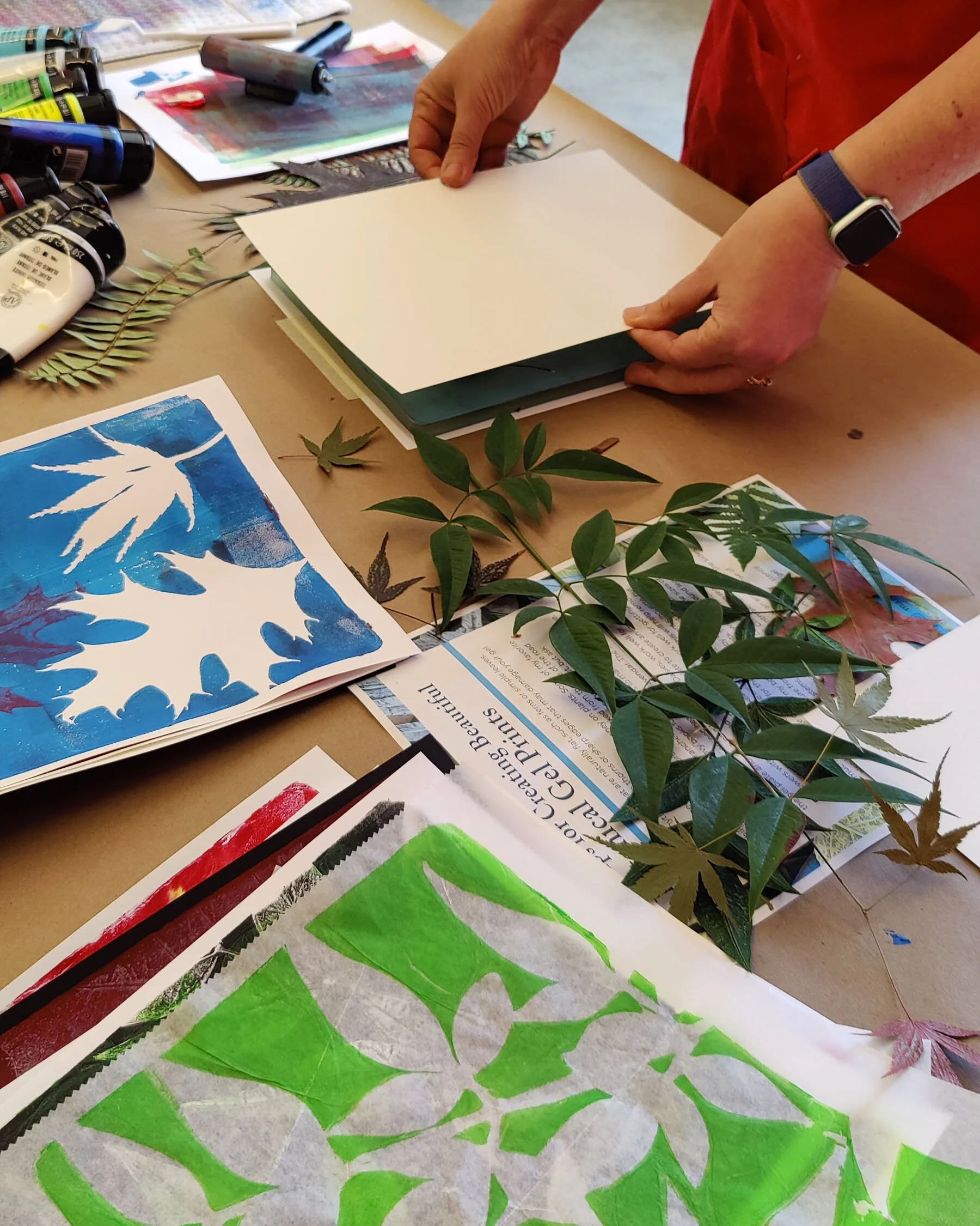 Gel Printing with Botanicals