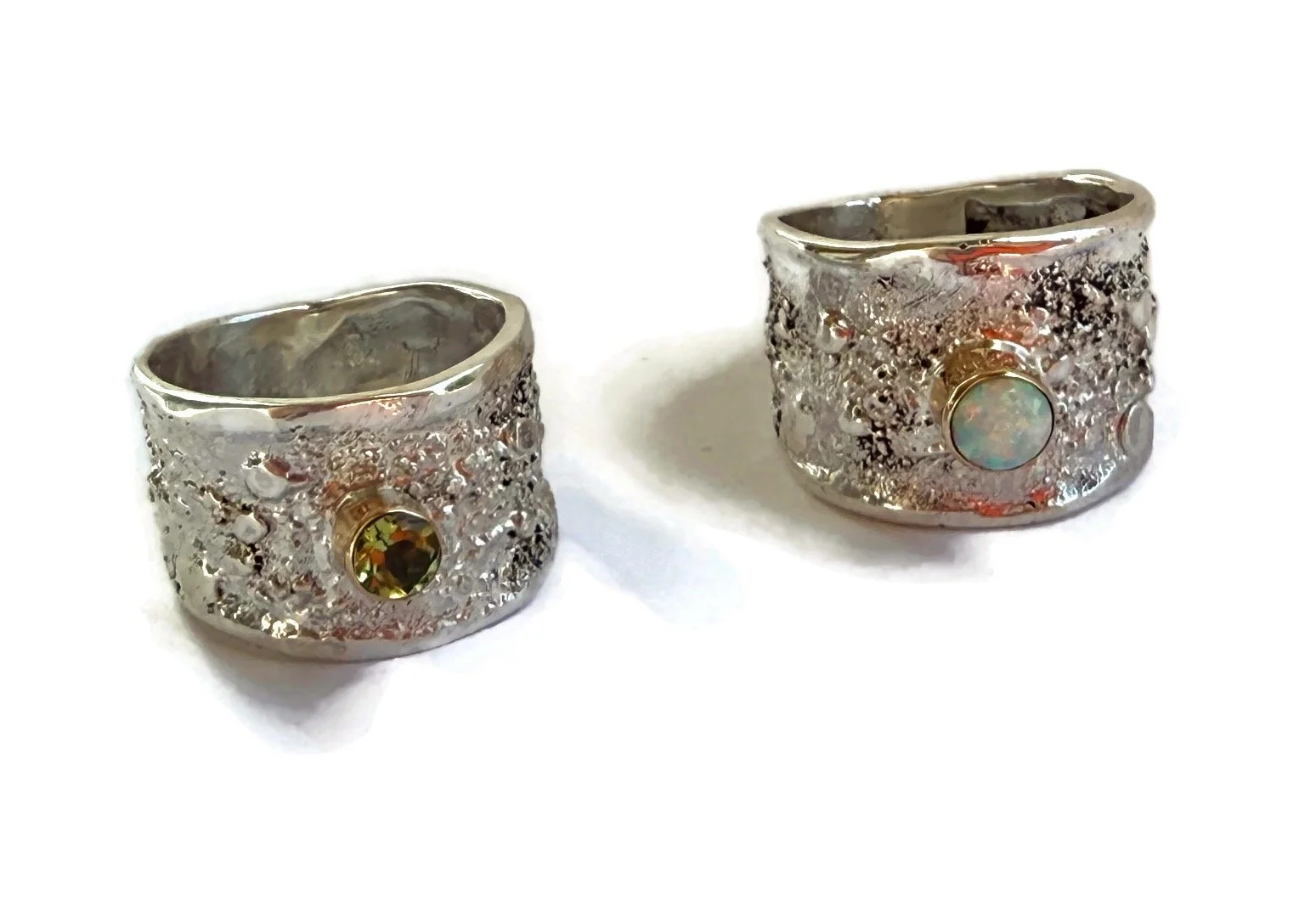 Reticulated & Fused Band with Stone Workshop