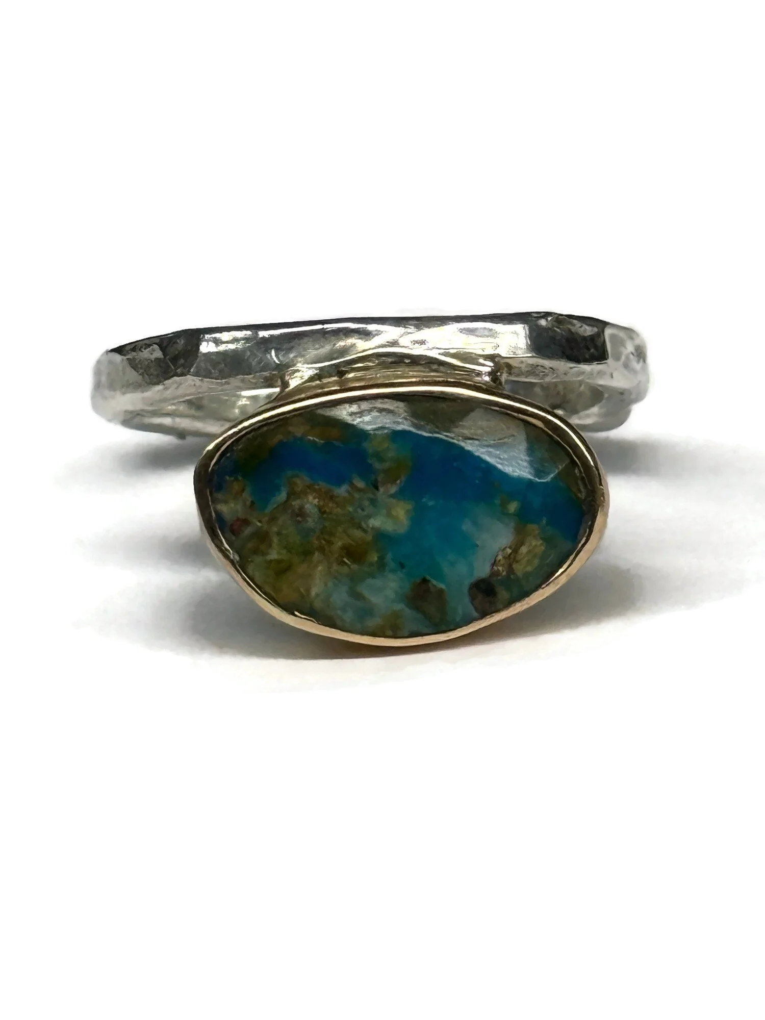 Recycled Silver Fusion Rings with Stone Detail