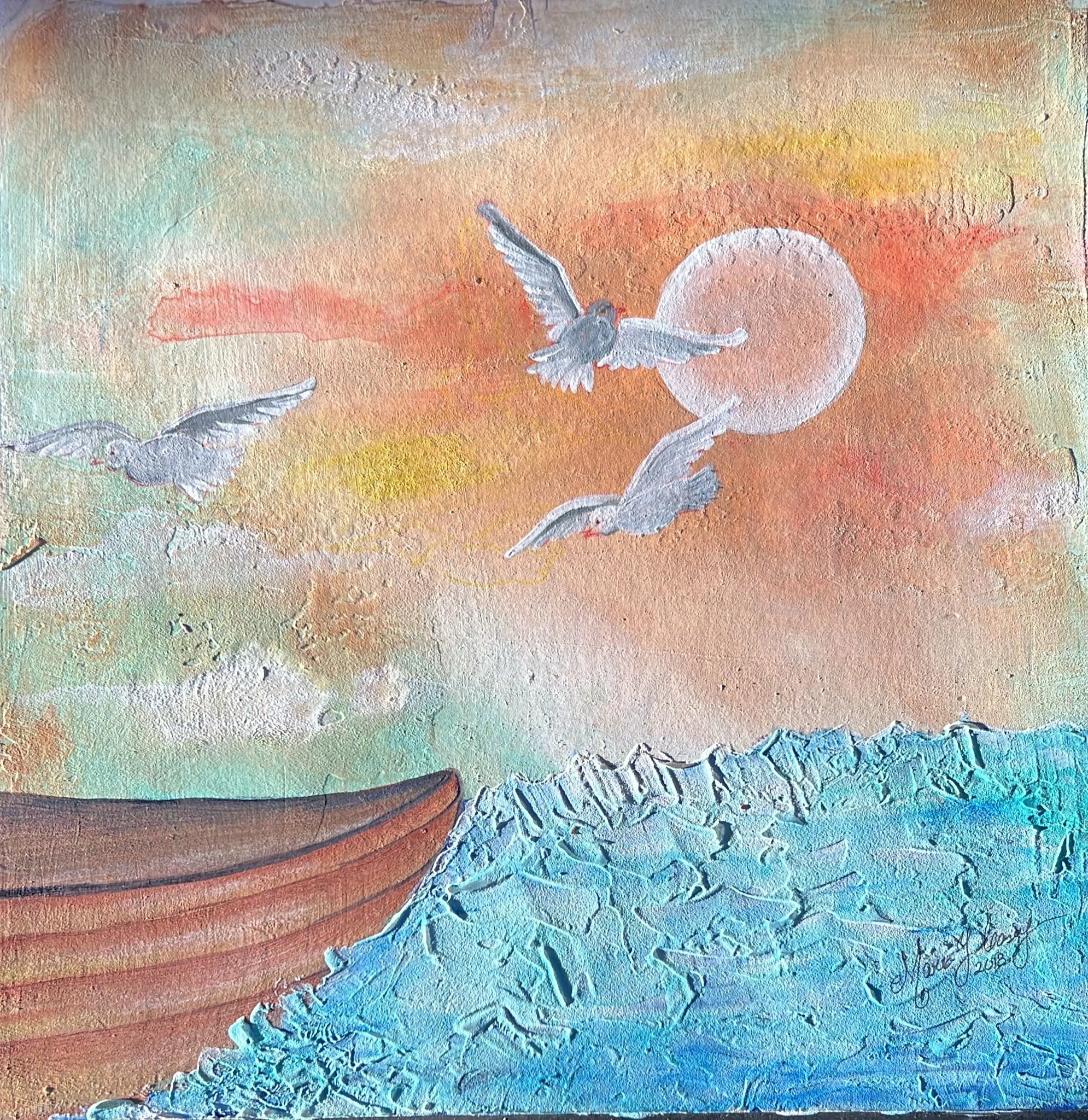 Acrylic Painting: Textured Seascape