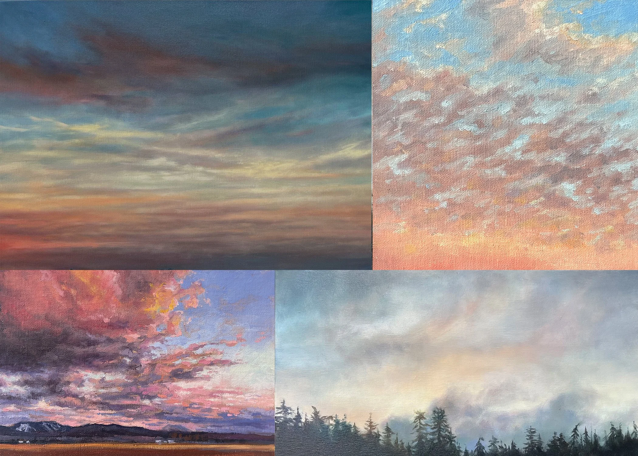 Skies and Sunsets in Oil