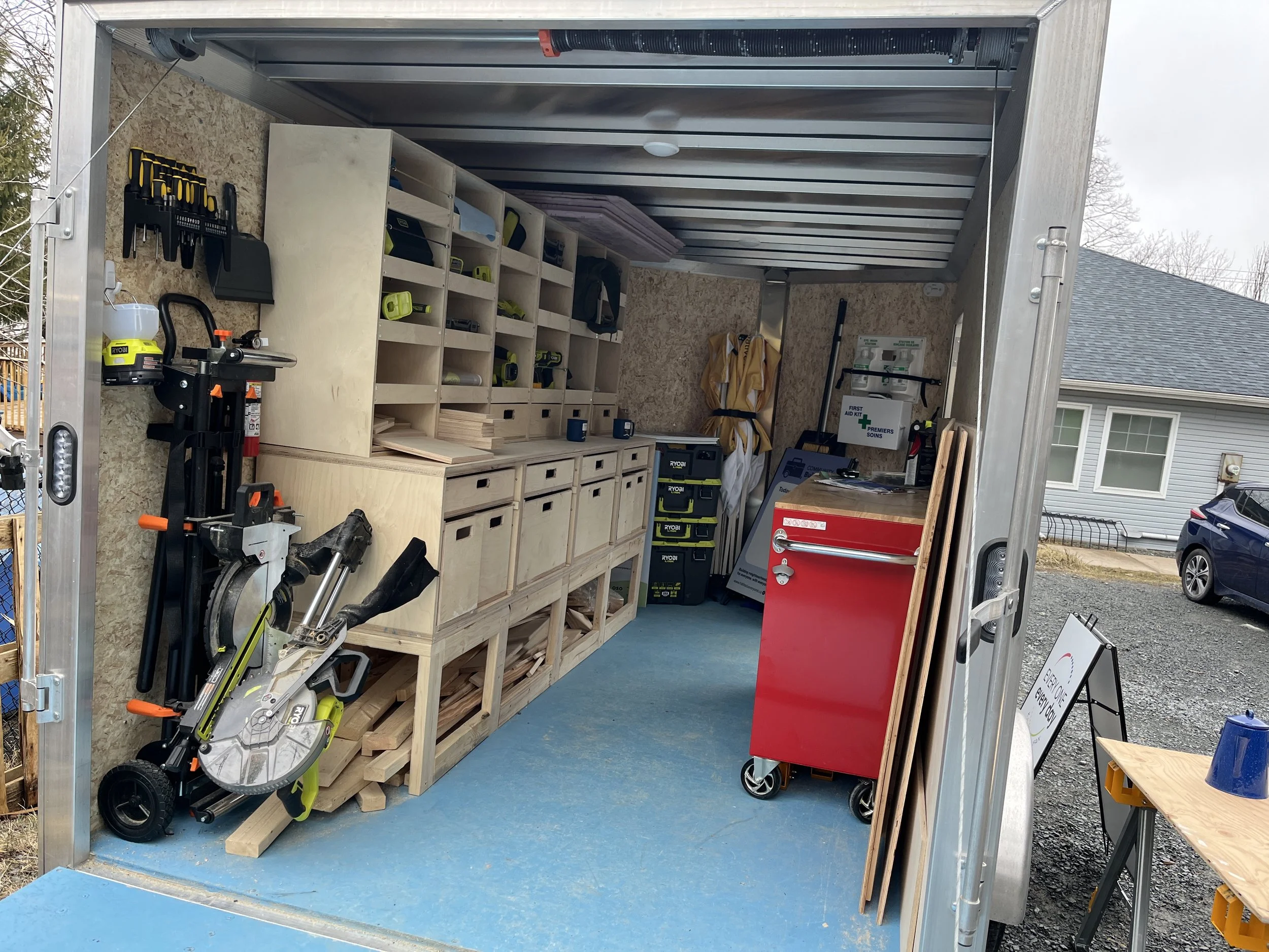 Inside the Community Build Trailer, Spring 2023