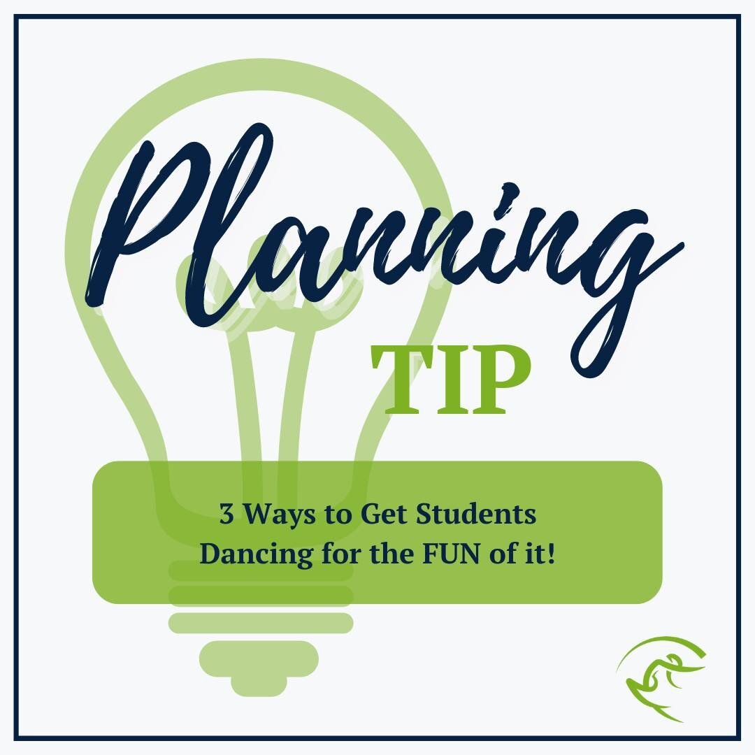 Imagine what schools would be like if there was more dancing. Yes, DANCING!! 👯

Guaranteed there would be more laughter, deeper connections among students, greater collaboration and cooperation . . . 

And FUN!! 🎈

This week's Planning Tip offers 3