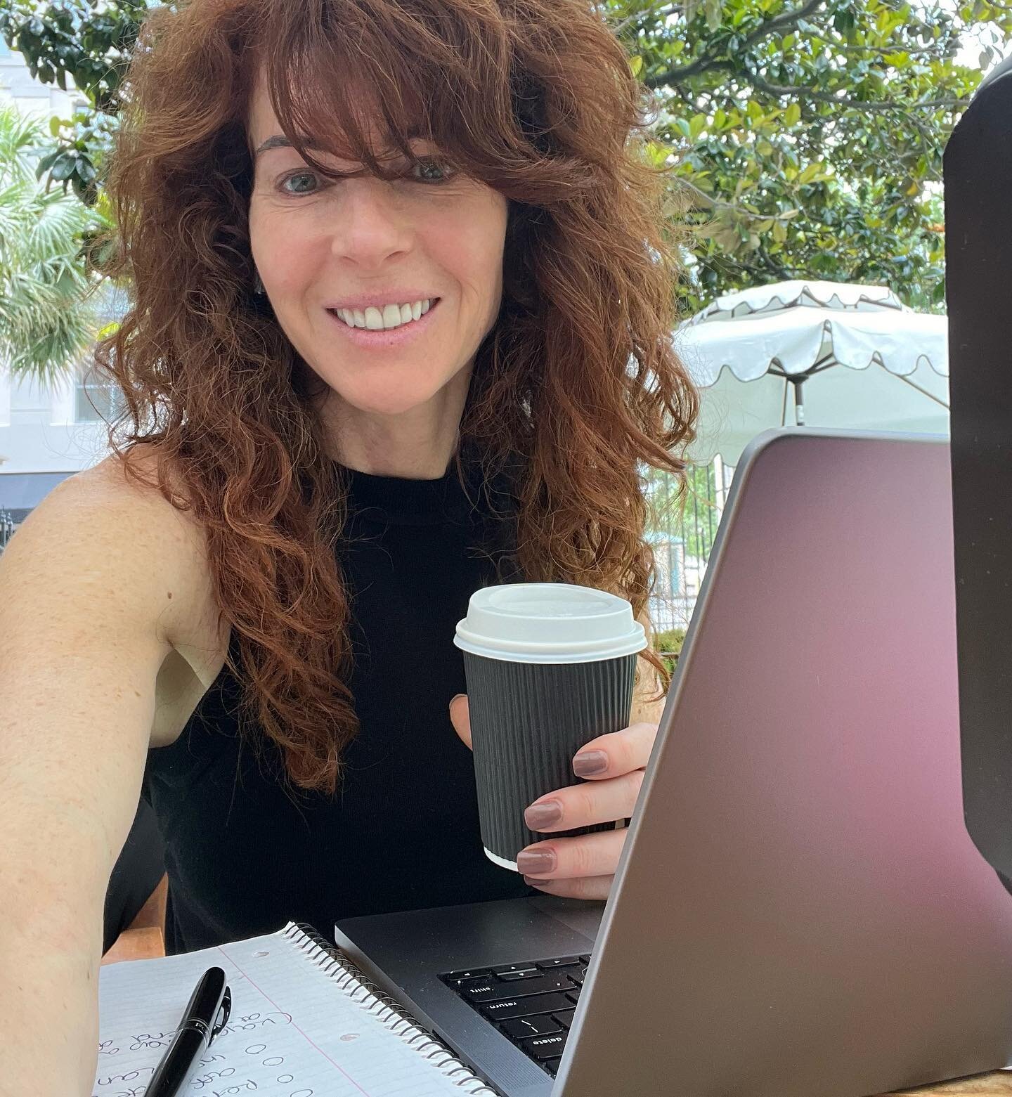 What a perfect morning to sit outside and get some work done. Amazing how a little sunshine and a new environment can be so inspiring. Finally working on some of the coaching sessions I&rsquo;ve needed to organize.