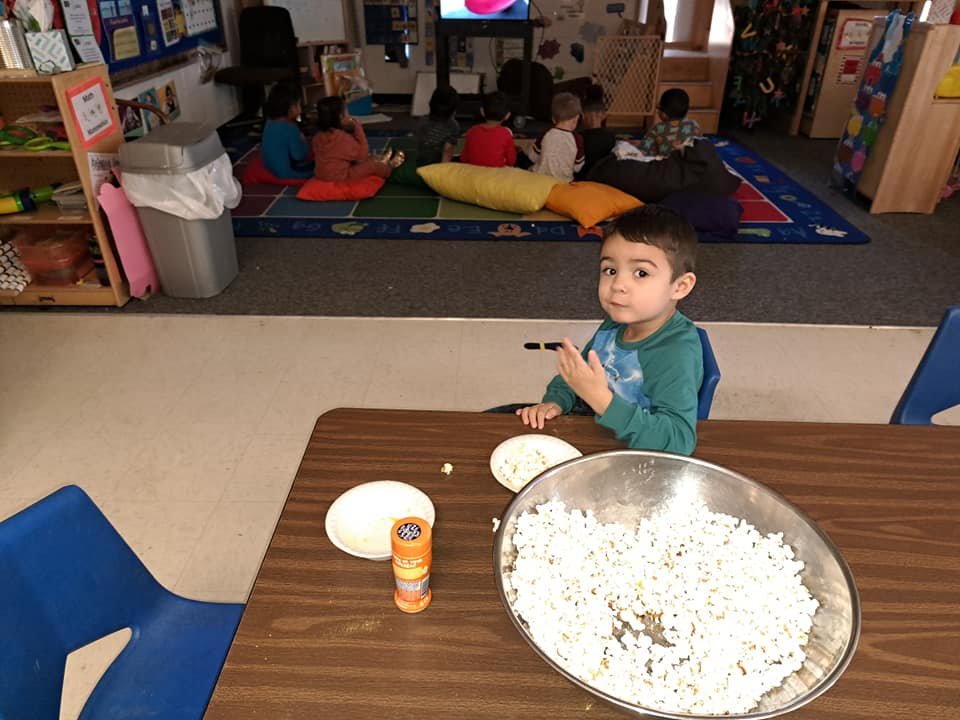  Lincoln PreK rounded out our Dr.Seuss week with pajamas, popcorn and The Lorax movie. He "speaks for the trees". 
