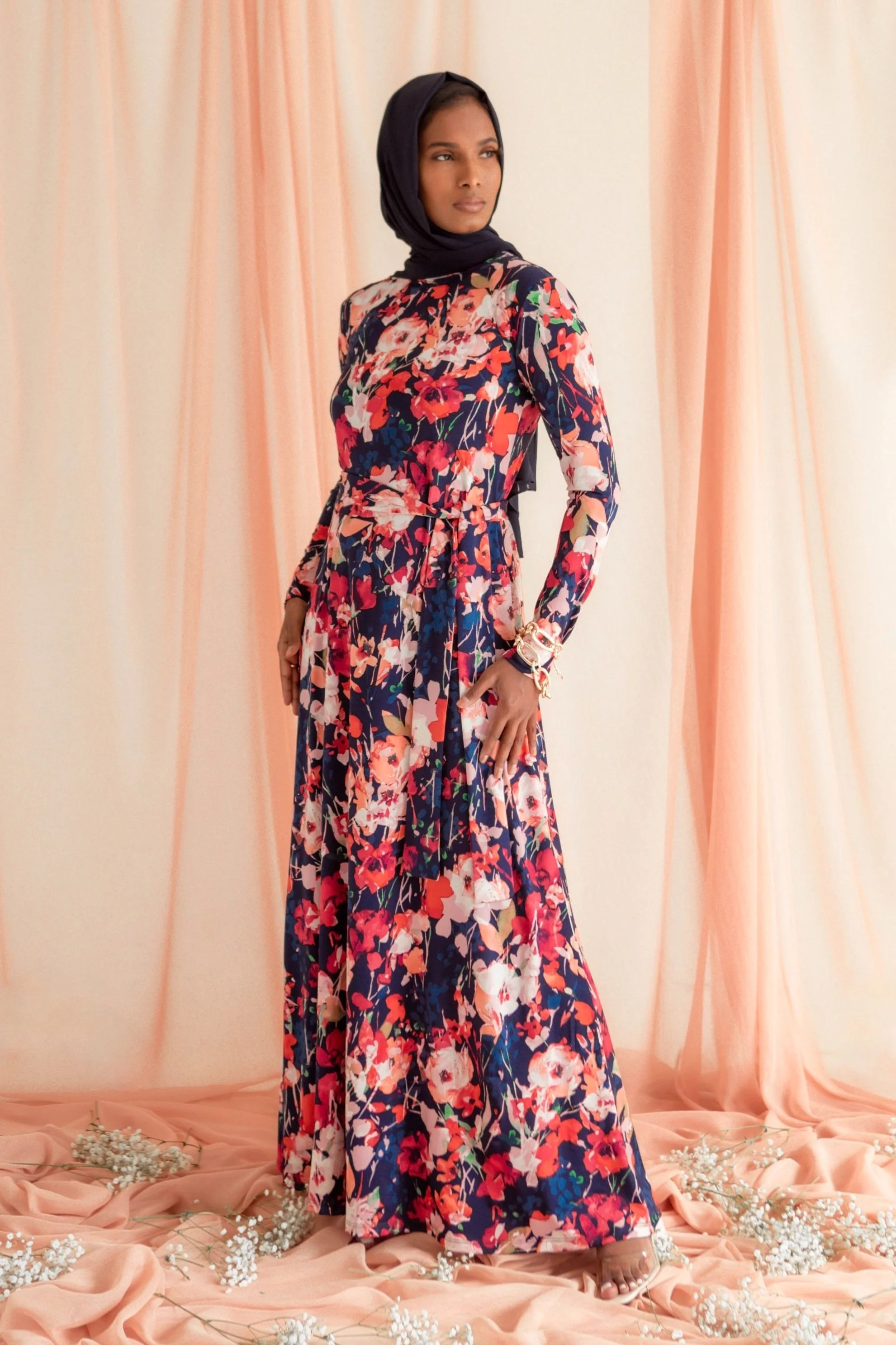 FLORA MOCK NECK DRESS â Louella by Ibtihaj