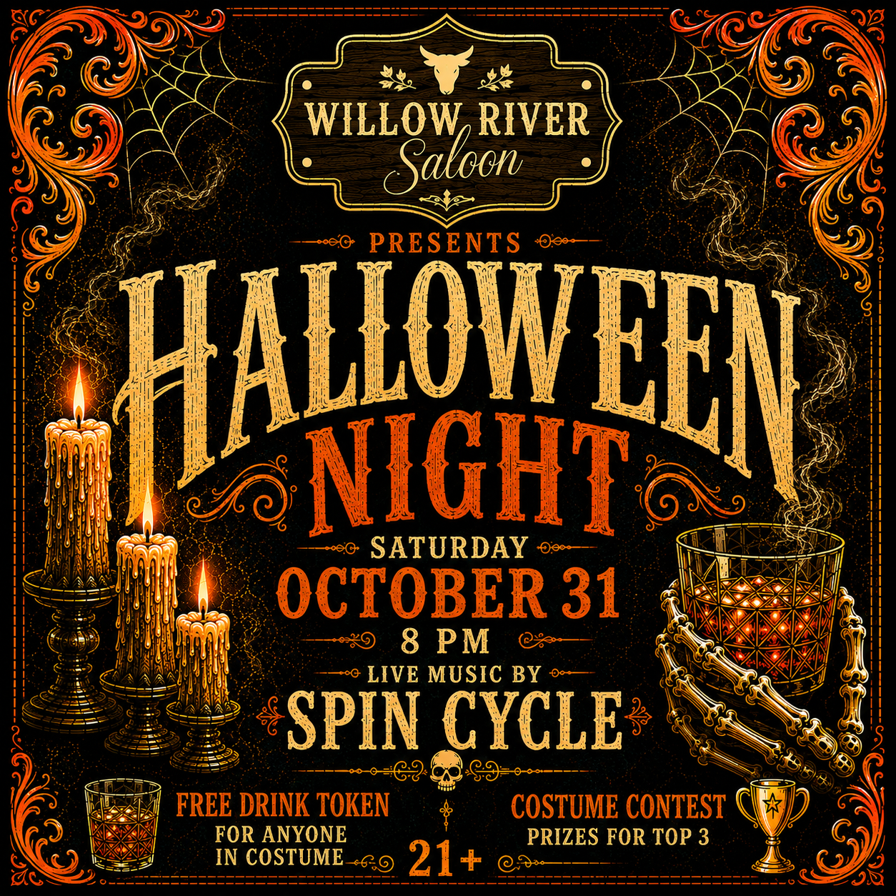 Halloween Night at Willow River Saloon
