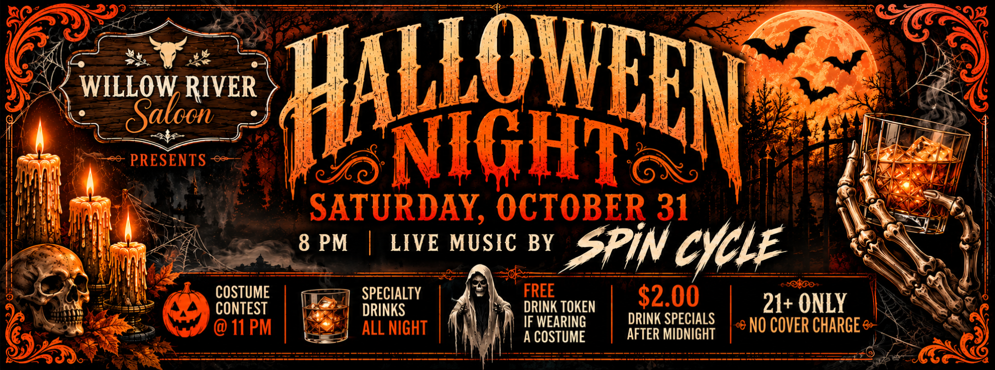 Halloween Night at Willow River Saloon