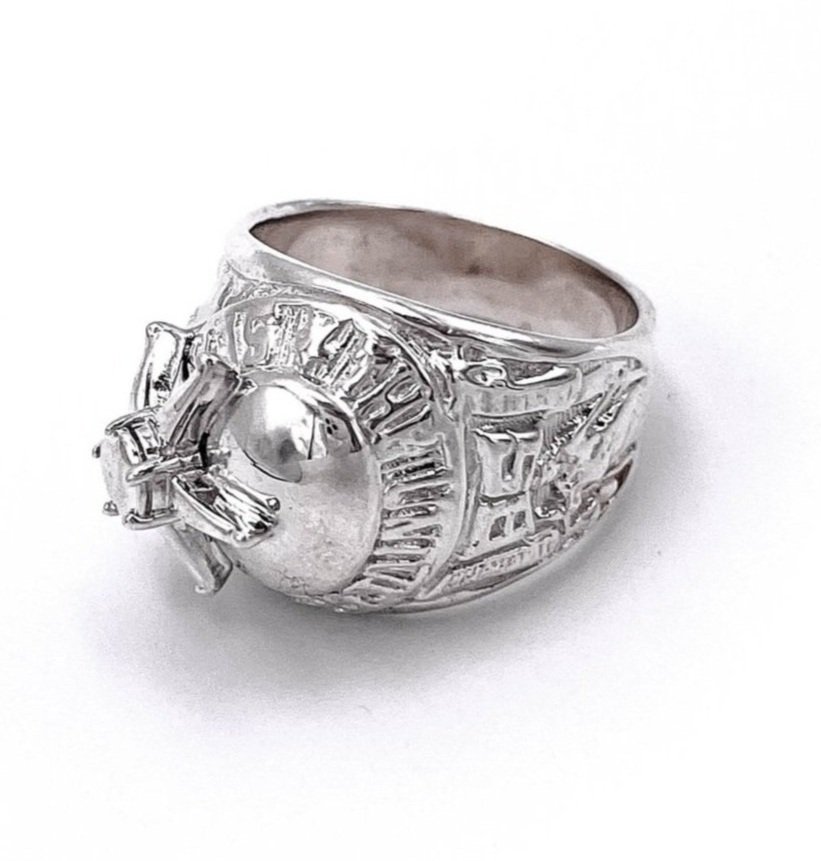 George Washington Ring Black Onyx Genuine Gemstone Regnas Sterling Silver  925 - The Regnas Collection