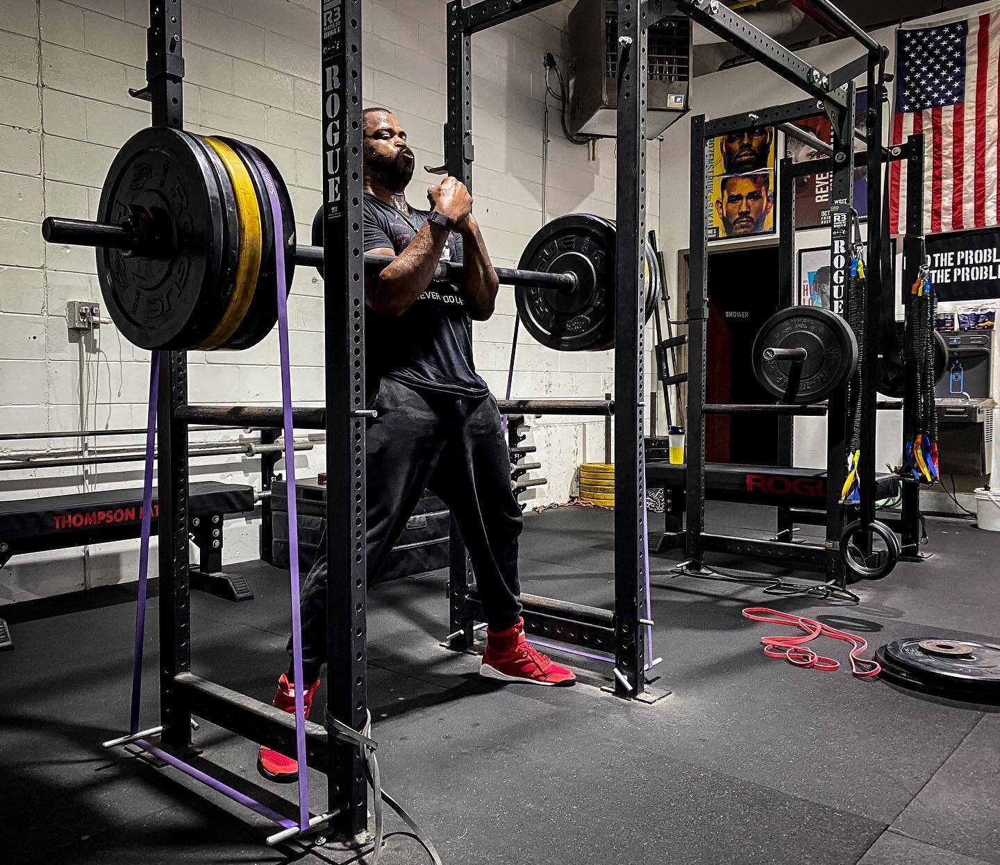 In isometric action the muscle tension changes while the length of the muscle remains constant. Isometrics will build strength 15 degrees in each direction, above and below the bar position.
/
This variation is a simple Zercher position lift from the