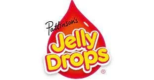 Paterson's Jelly Drops logo on a red droplet-shaped background.