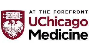 Logo of UChicago Medicine with the text 'At the Forefront UChicago Medicine' and the university's shield emblem.
