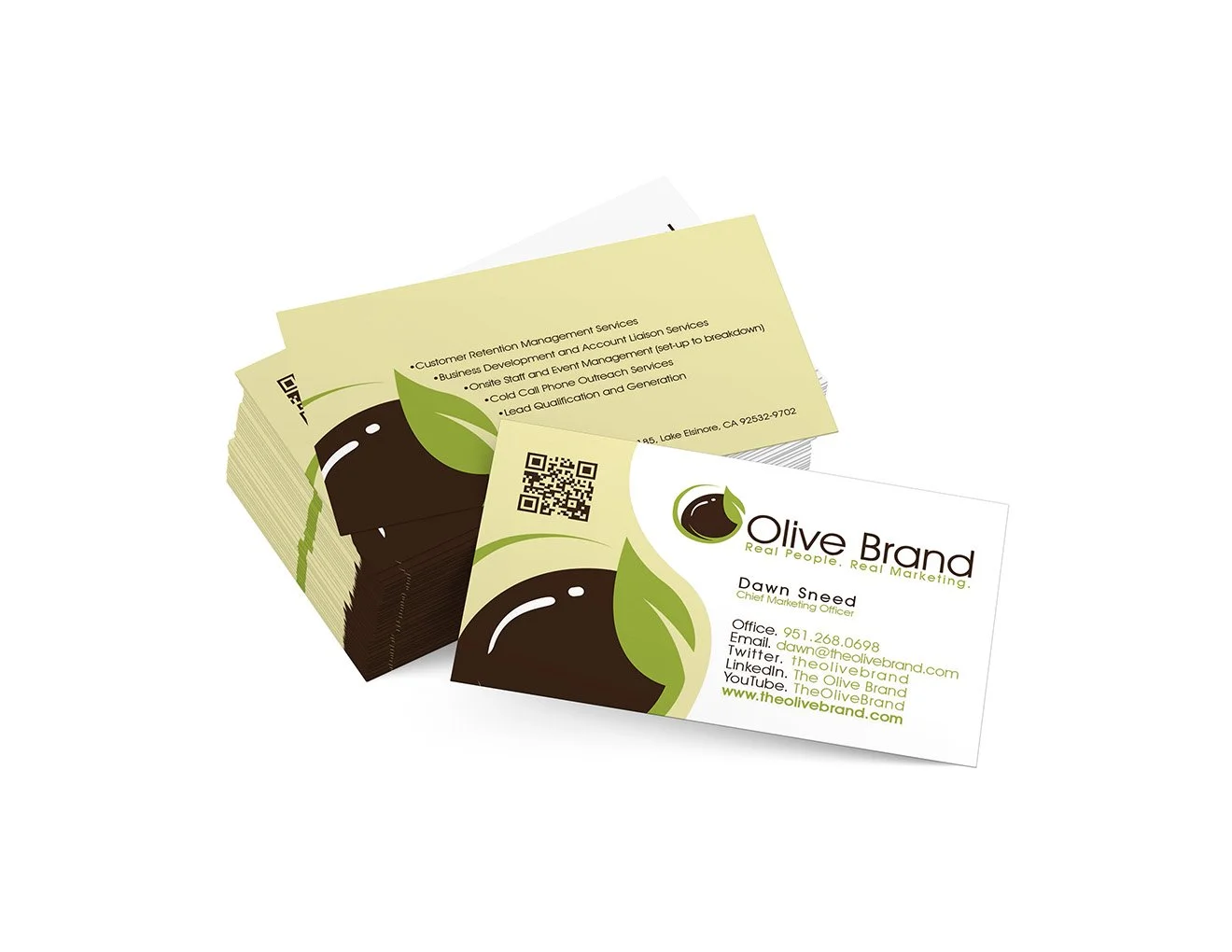Business Cards - Olive Brand