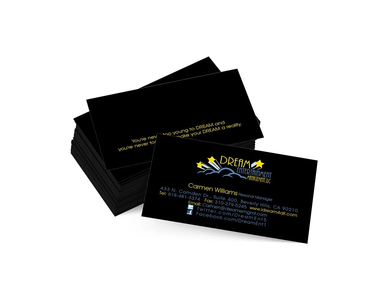 Business Cards - Dream Entertainment Management
