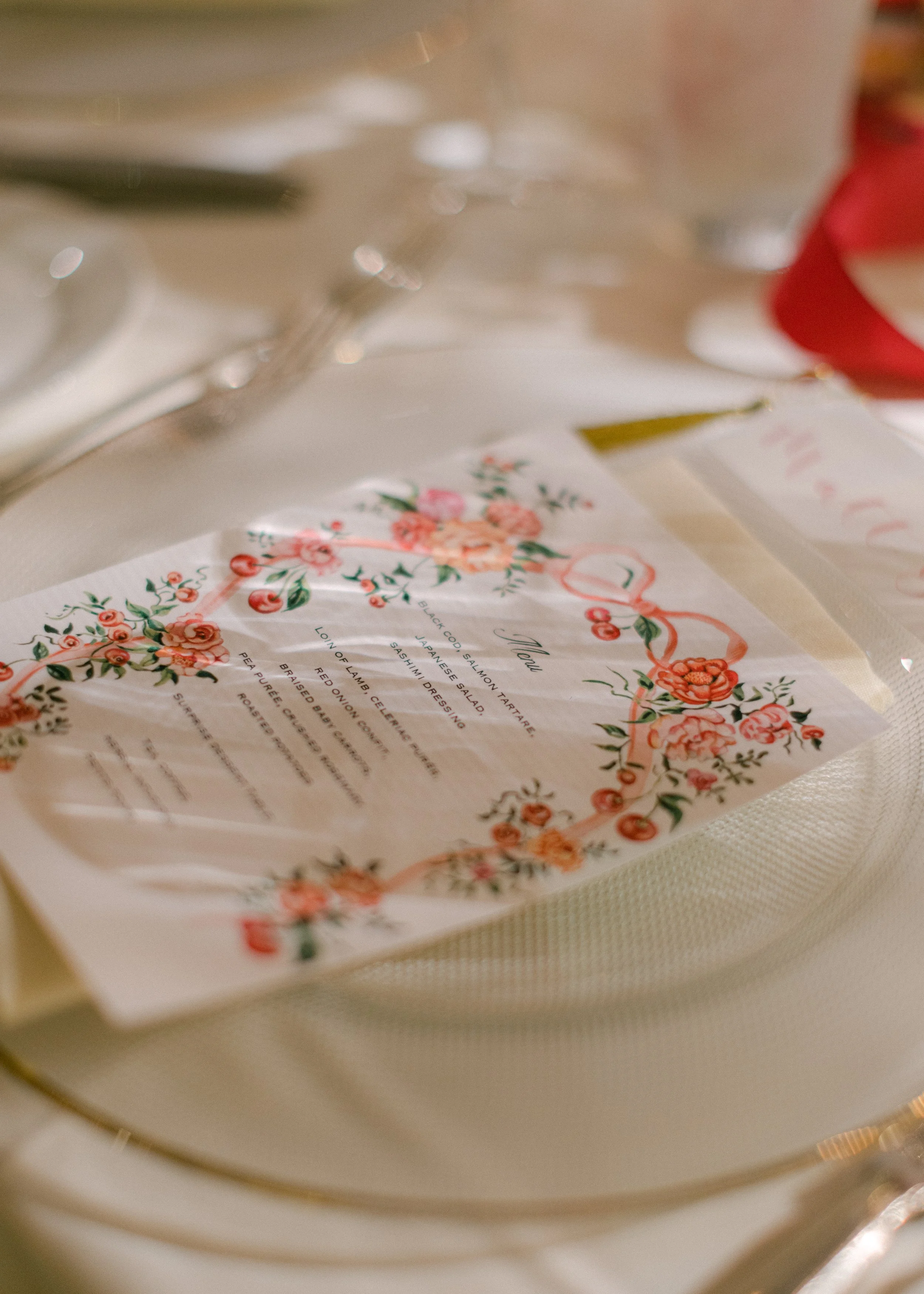 uxury wedding table stationery