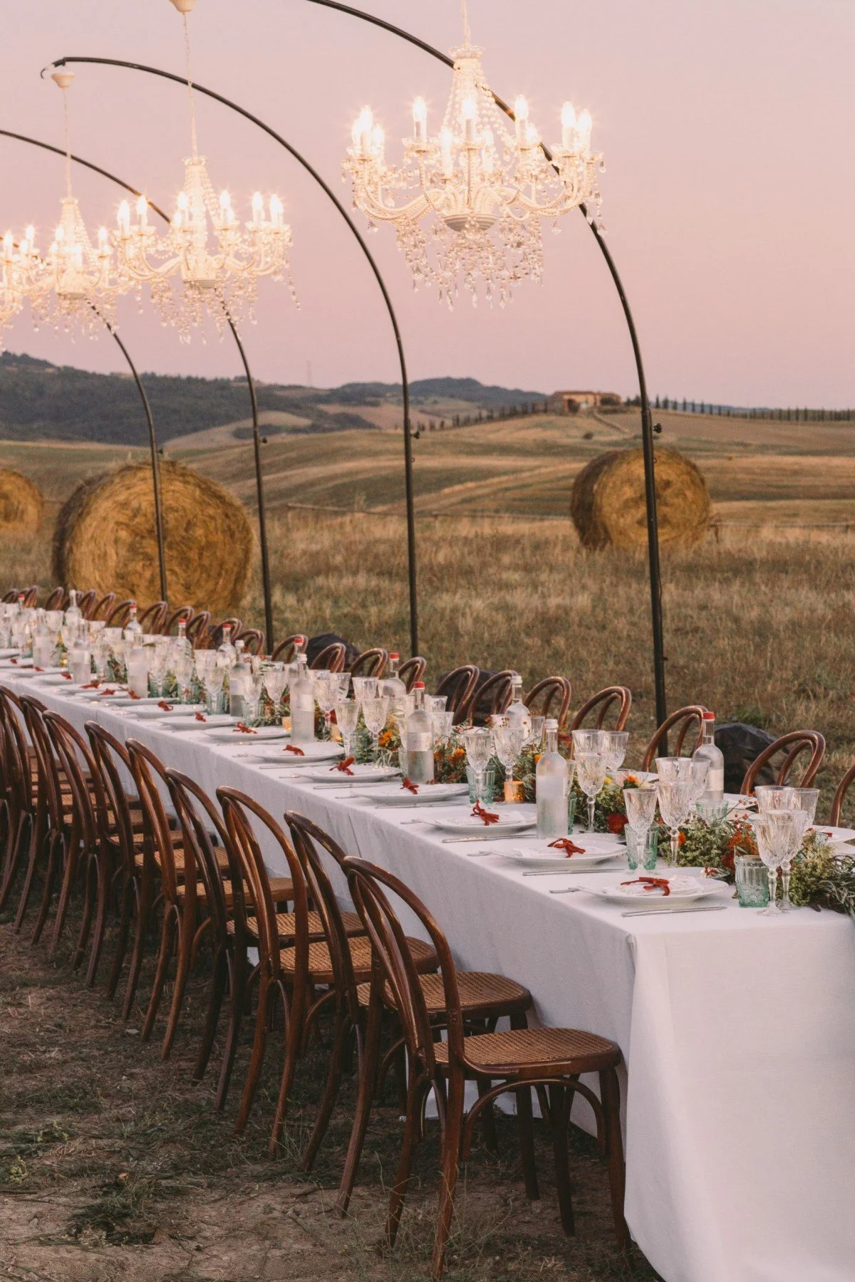 watercolor wedding menu Italian countryside