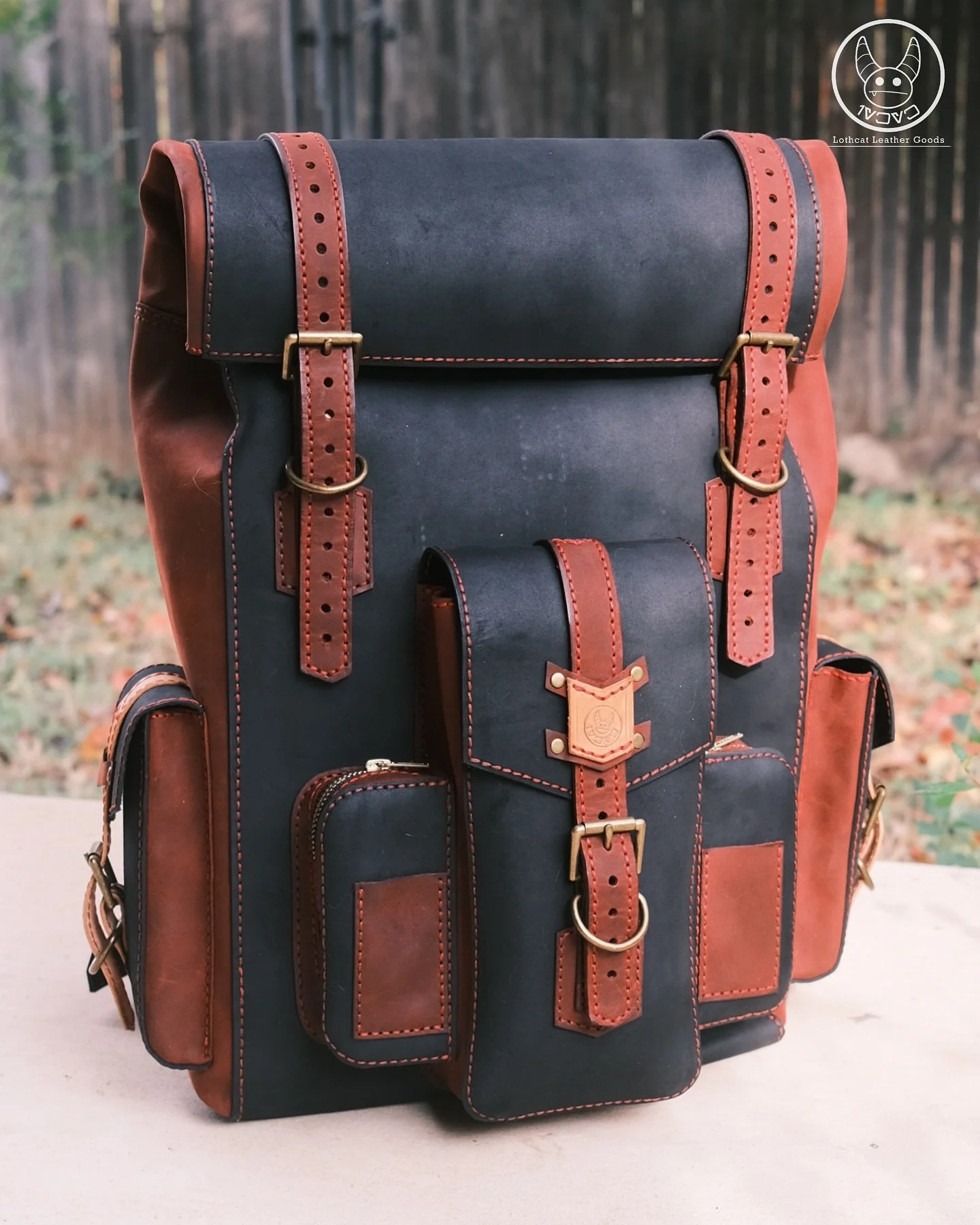 Heavy duty backpack! Original pattern by CreativeOwl. This beast is heavy but it will last forever! Definitely a complex pattern but those zippers do add a luxury look and feel! 
.
#leatherbackpack #handmadeleatherbackpack #handmadeleatherbag #handma