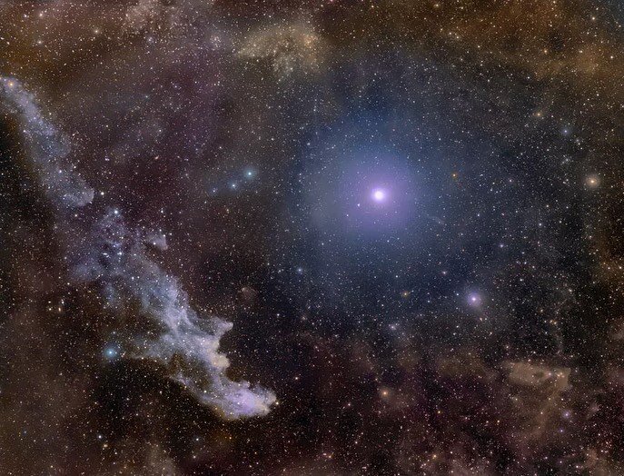 Rigel (Beta Orionis), the brightest star of the Orion constellation, is found at the zodiacal longitude of 17&deg;09&rsquo; tropical Gemini, 22&deg;05&rsquo; sidereal Taurus

The name Rigel comes from the Arabic *Rijl Jauzah al Yusrā* meaning the lef