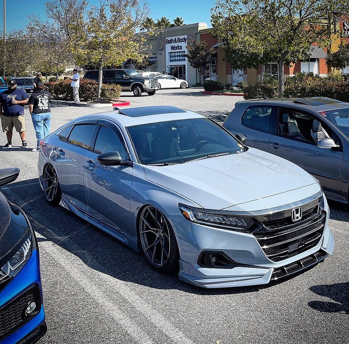 Stance S F 07 in Brushed DDT 20x10 fitted onto this bagged Honda Accord. Custom fitment&hellip;custom tailored to your build. Give us a call today!!! #stance #stancewheels #modifiedconcepts #honda #accord #customtailored #modifiedconcepts #airsociety