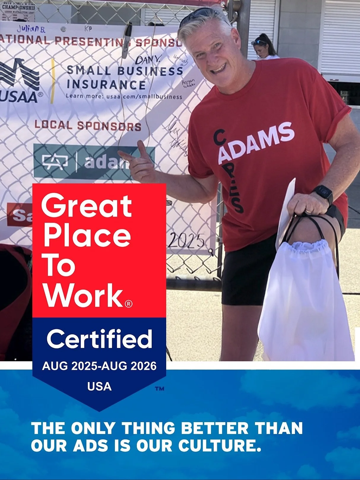 One reason Adams Outdoor Advertising is a great place to work? We believe in giving back. 💪
Every employee at Adams gets a paid day off to volunteer, whether it’s serving at local nonprofits, mentoring students, helping at community events, o