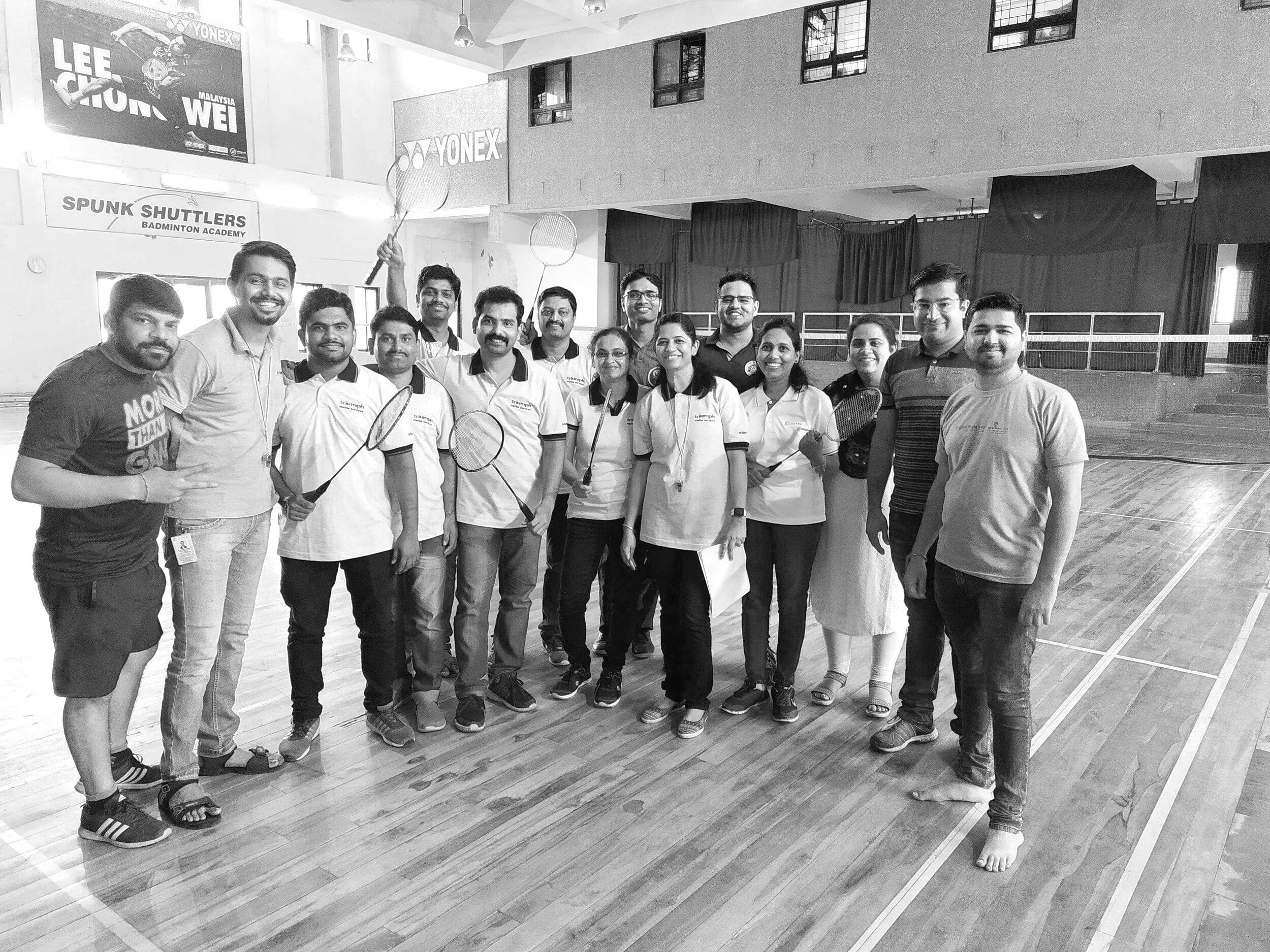 India team on badminton court