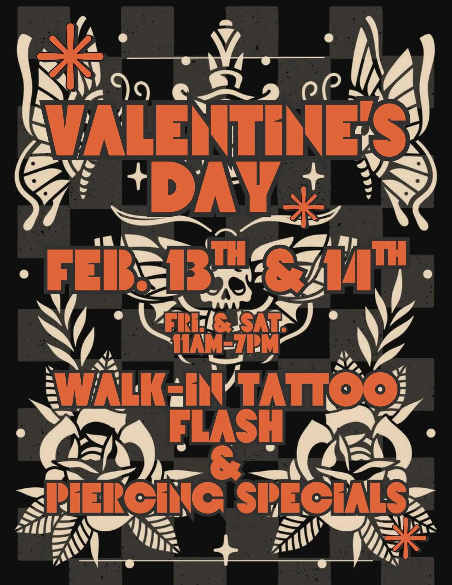 ✨Tomorrow is the day!✨
&bull;
Kicking off our first ever two day event, starting off tomorrow with Friday the 13th &amp; finishing up with Valentine&rsquo;s Day Saturday the 14th. 11am-7pm both days!
&bull;
Tattoo flash offered both days *Check Previ