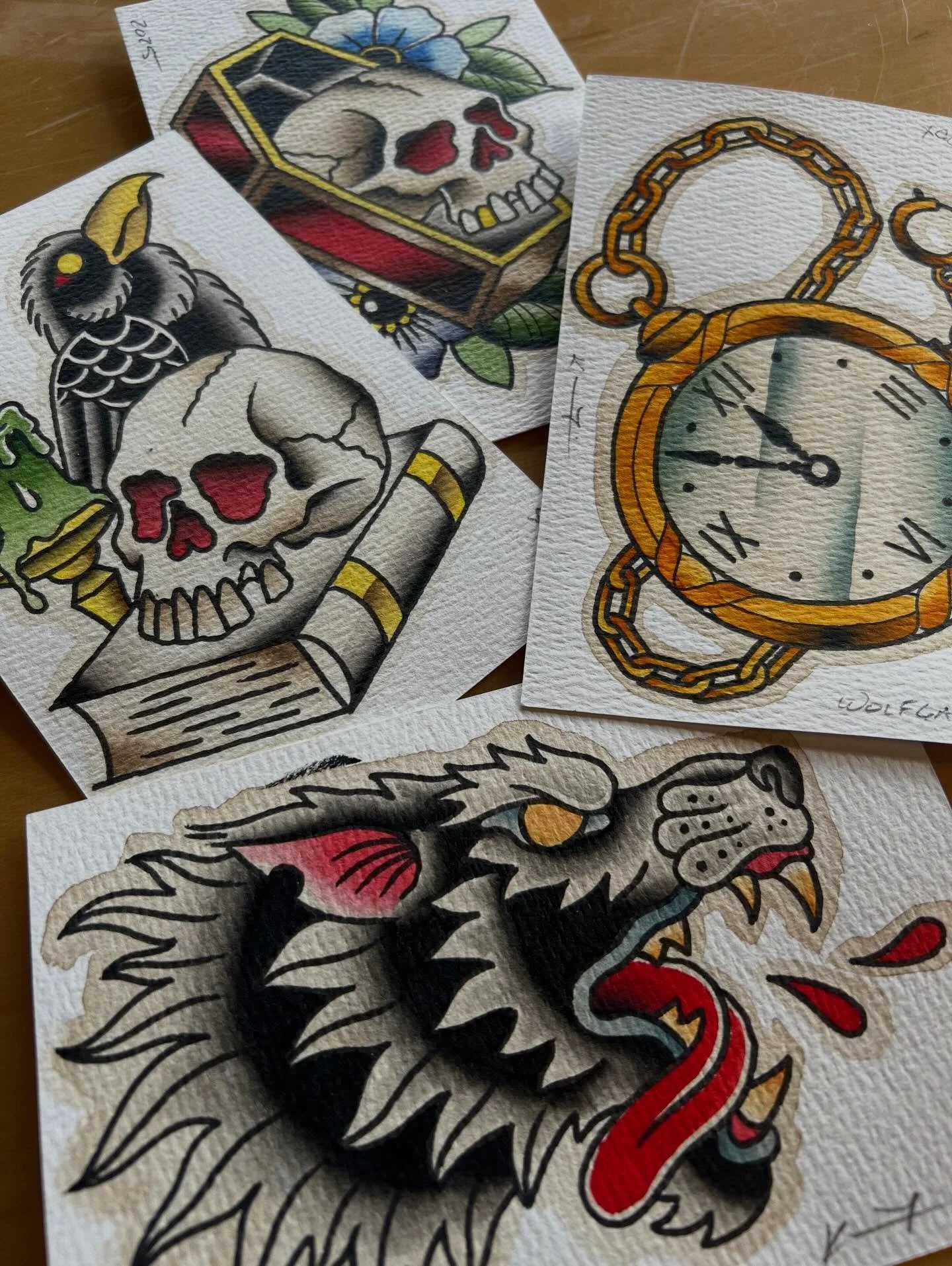 Friday the 13th 
&bull;
Gearing up for next Friday @kenfisher13 has some awesome flash pieces available! Walk-in only 11am-7pm
&bull;
Prices $100-$200 offering both color/black &amp; gray