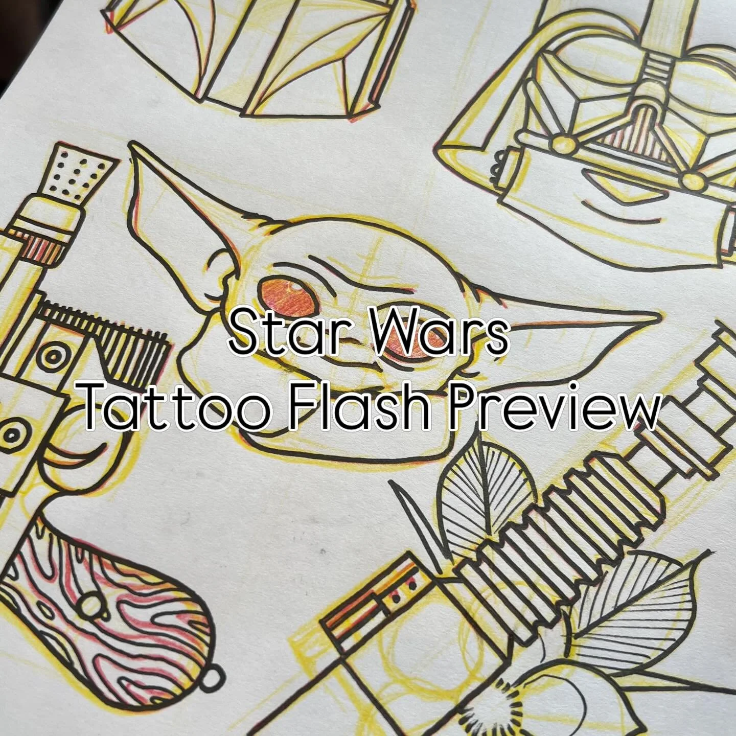May the 8th be with you &ldquo;or something along those lines.&rdquo;
&bull;
Kickstarting the week off with a preview of @kenfisher13 Star Wars flash he has been working on for this upcoming Friday May 8th! Some epic designs in store for everyone so 