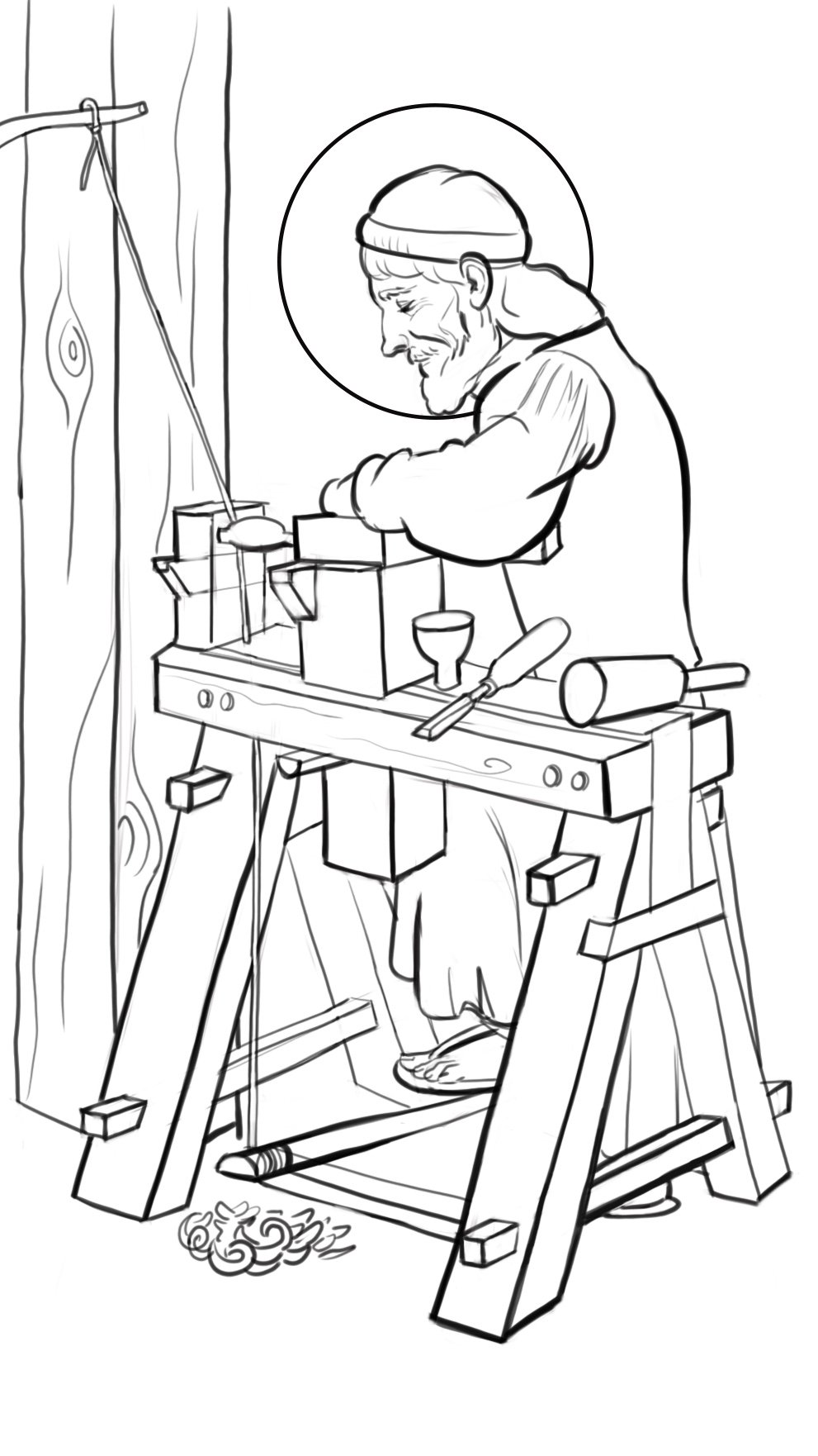 St Joseph in his workshop