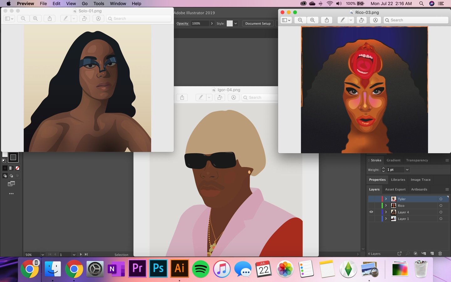 Album Cover Stickers (Solange, Rico Nasty, Tyler the Creator) — Nande  Walters