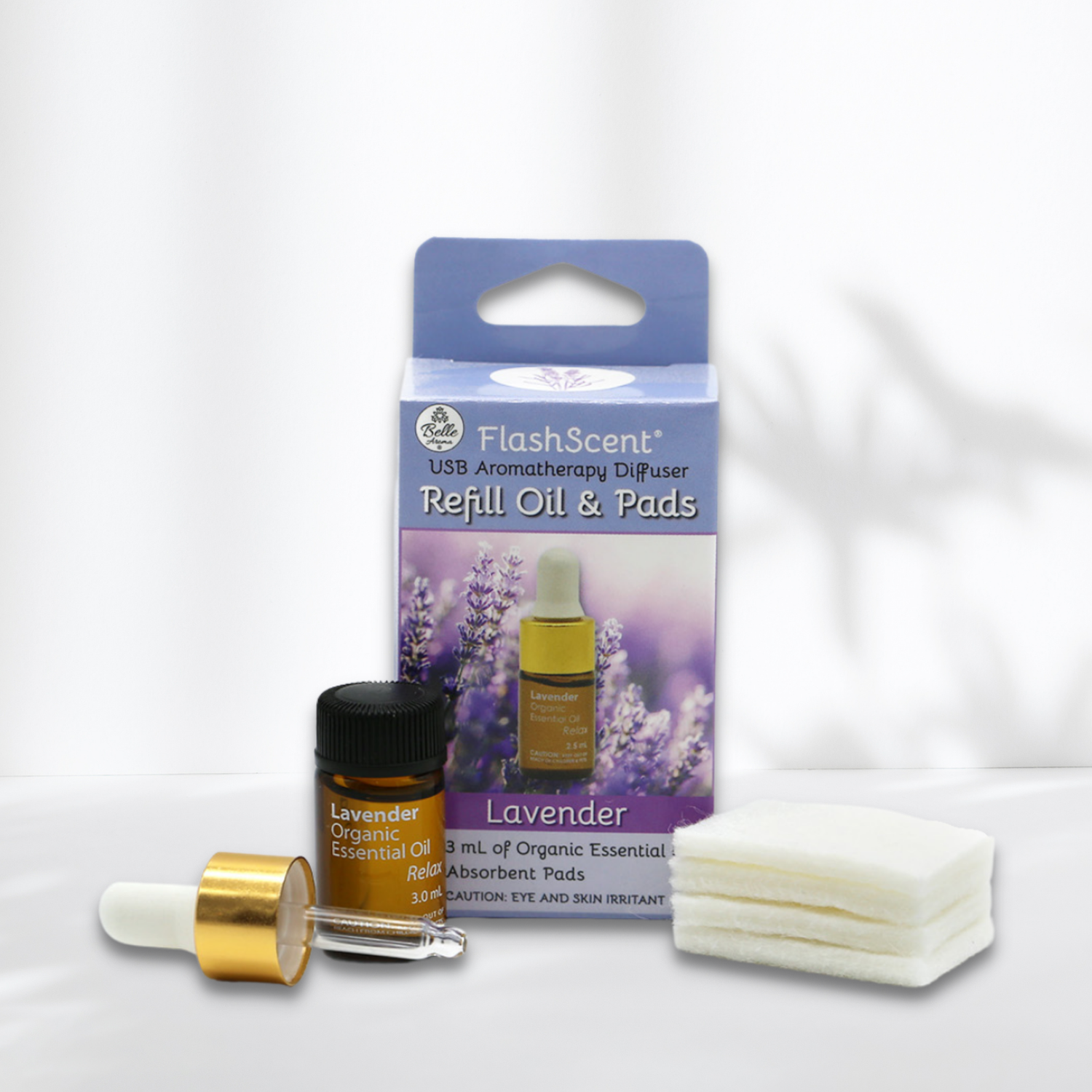 Refill Oil & Pads for the FlashScent USB Aromatherapy Diffuser