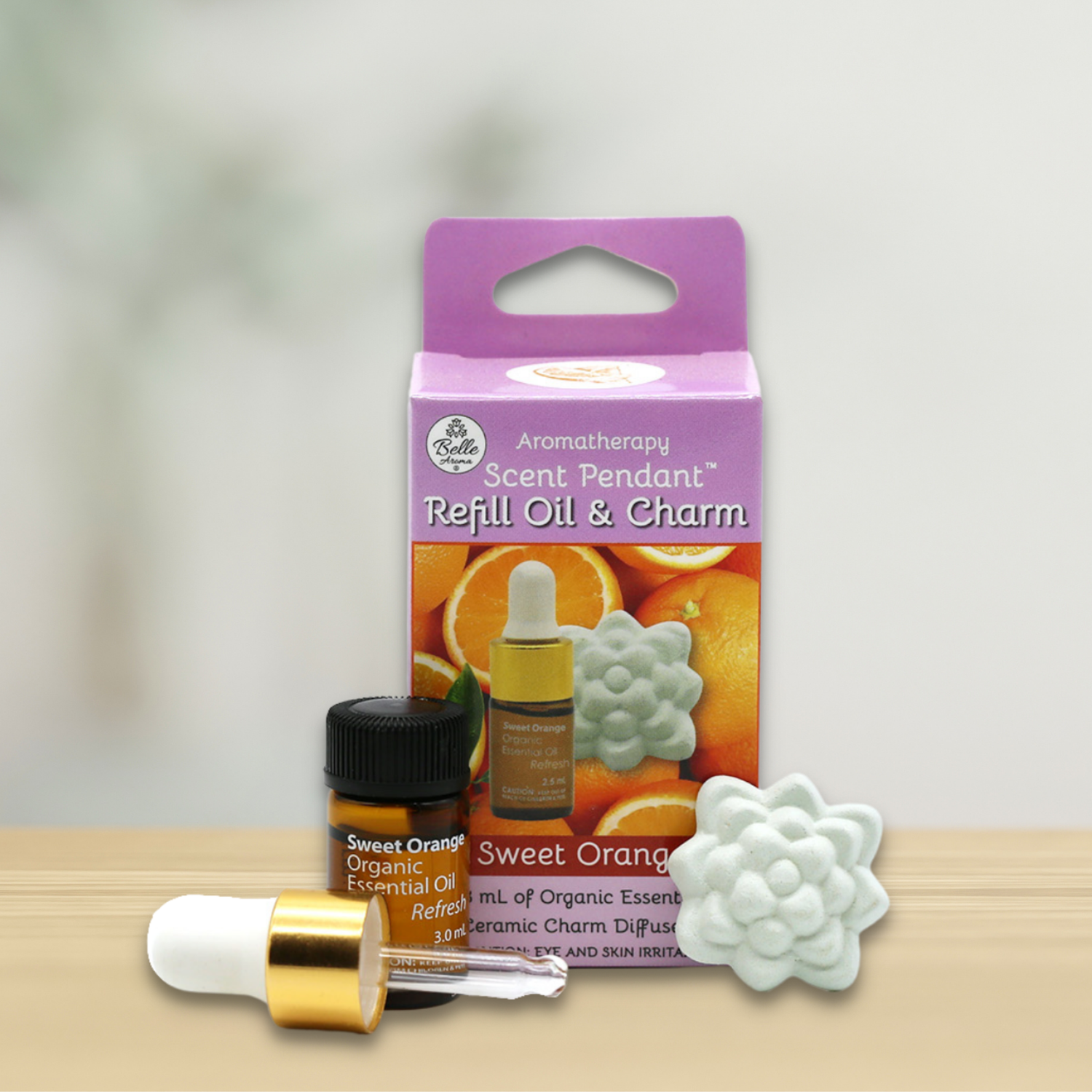 Refill Oil & Ceramic Charm for the Aromatherapy Scent Pendant