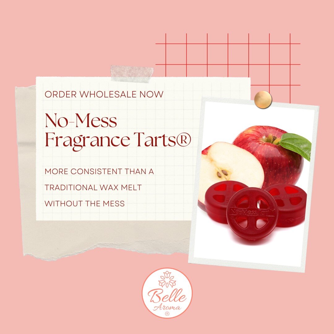Place your wholesale order for Belle Aroma&reg; No-Mess Fragrance Tarts&reg; to give your customers the next best thing in fragrance! No-Mess Fragrance Tarts are more consistent than a wax melt, and they don&rsquo;t cause the same mess. Customers lov