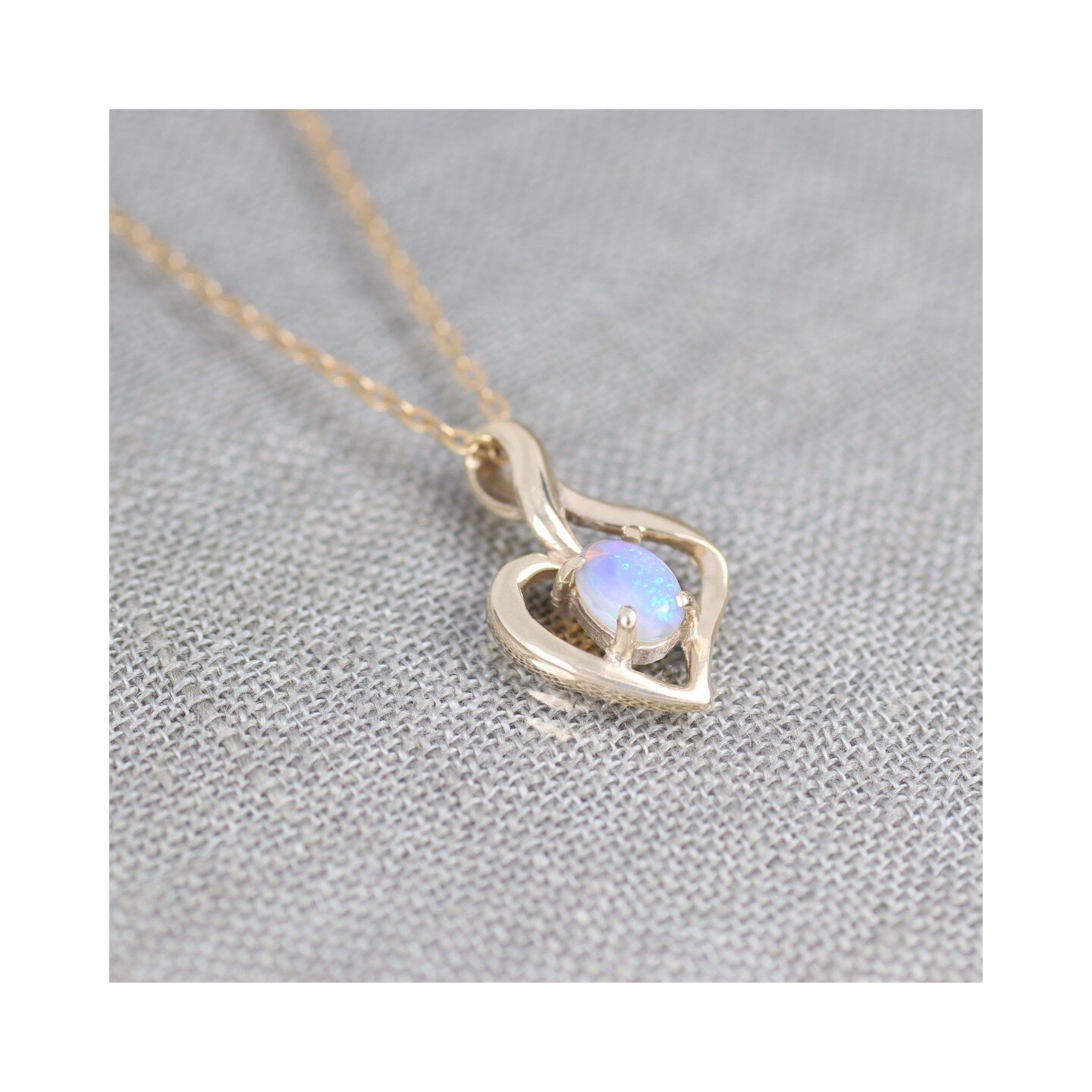 H A R P E R - Adorably sweet and petite 9ct yellow gold pendant in a classical style, featuring a sweet oval cabochon crystal opal.

Now available. Chain not included, but are available in a varity of styles upon request - prices vary.

#sustainablej
