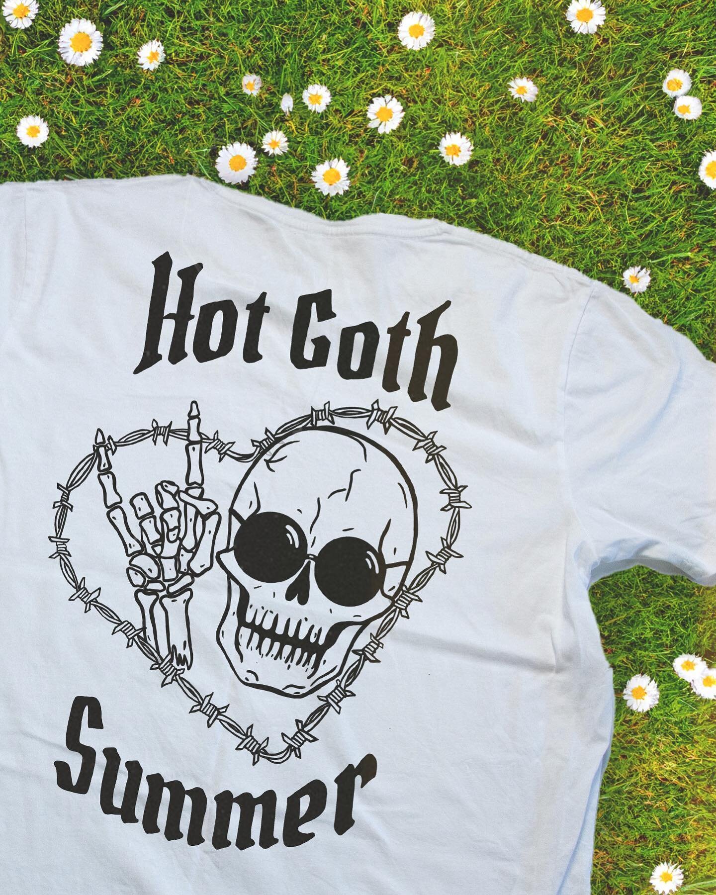 The Summer Solstice has arrived, and so has Hot Goth Summer 💀🔥 What better time to drop the Hot Goth Summer variant on the website. (Seeing as every other summer I always realise when it&rsquo;s too late&hellip; arguably its still later than I&rsqu