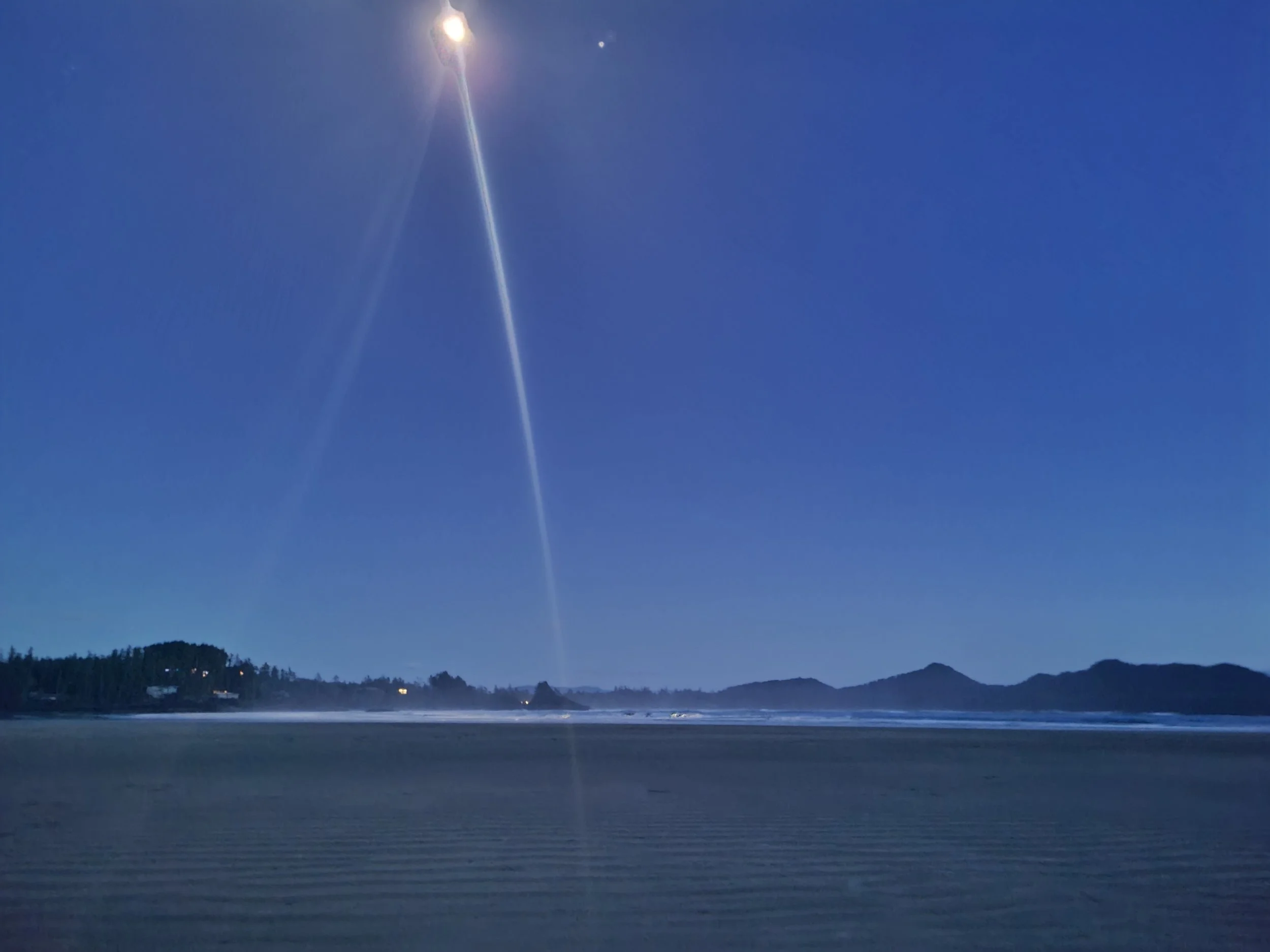 There was a night jaunt in Tofino British Columbia