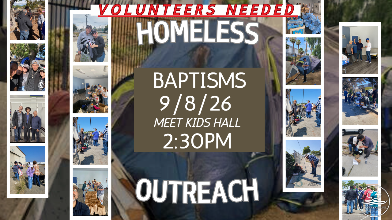 Homeless outreach - BAPTISMS