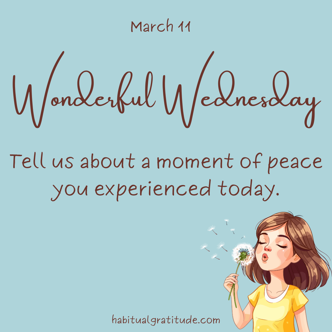 Tell us about a moment of peace you experienced today.