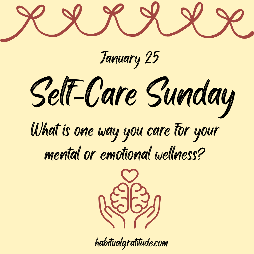What is one way you care for your mental or emotional wellness?